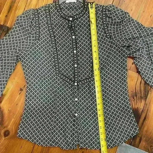 Max Studio balloon Long Sleeve Patterned Office Blouse Shirt size medium - Picture 6 of 6